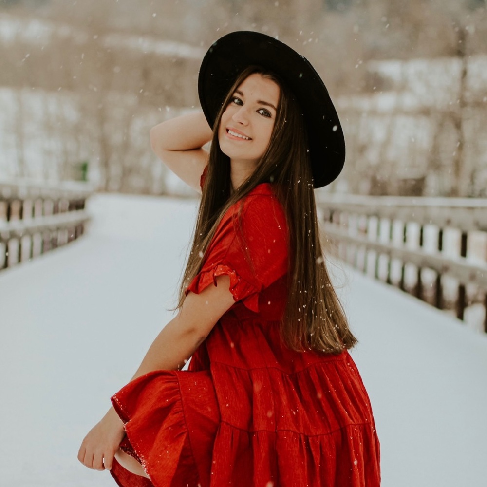 Red baby doll dress